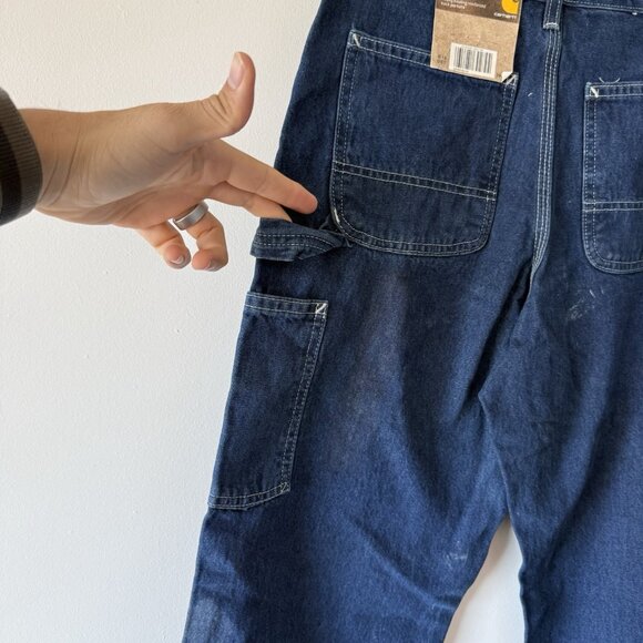NWT Carhartt Men 29X32 Y2K Distressed Dungaree Carpenter Grunge STAINS!! - Picture 9 of 16